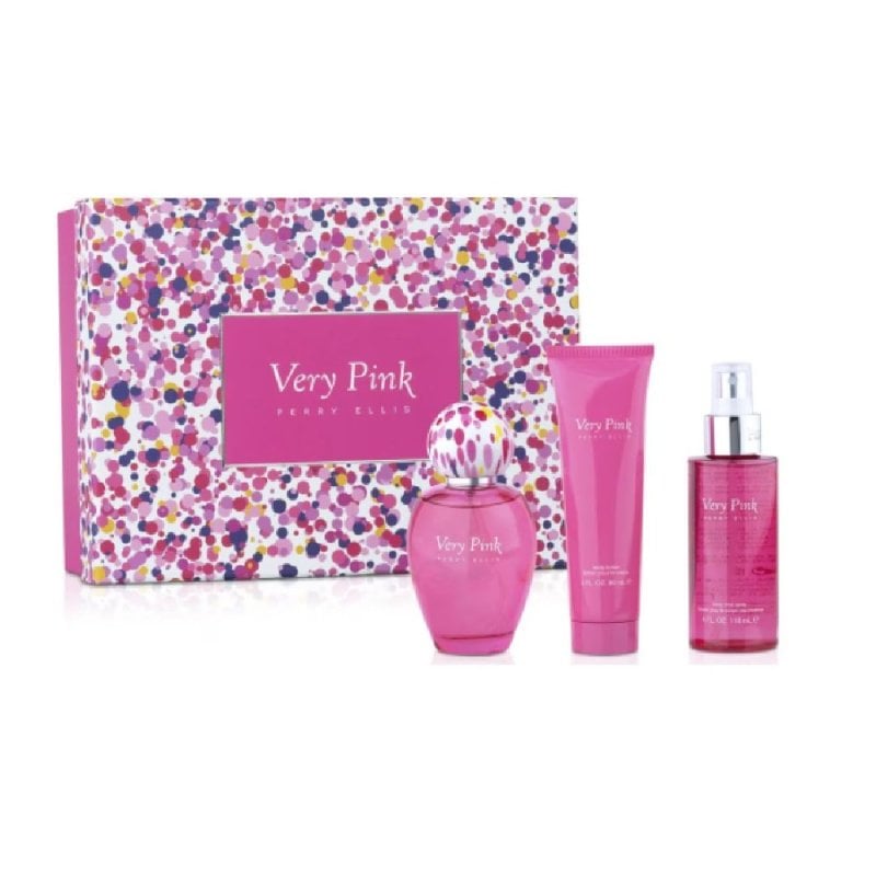 Perry Ellis Very Pink Edp 100Ml + Body Mist 118Ml + Bl 90Ml Perry Ellis Very Pink Edp 100Ml + Body Mist 118Ml + Bl 90Ml