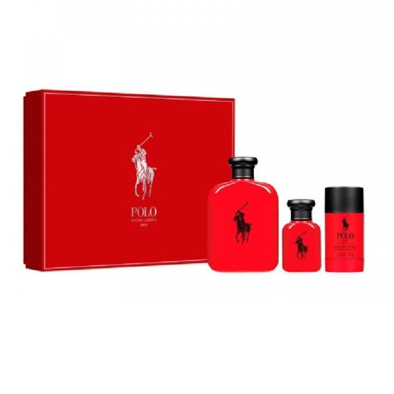 Ralph Lauren Polo Red Men Edt 125Ml+ 40Ml+Deo 75Ml Set