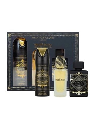 Lattafa Badee Al Oud For Glory Edp 100Ml+Hair Mist 50Ml+Deo 200Ml