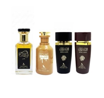 Maison Azhar Pack X4 100Ml  Al Hambra, Eclat,  King Lion Black, King Lion Brown)