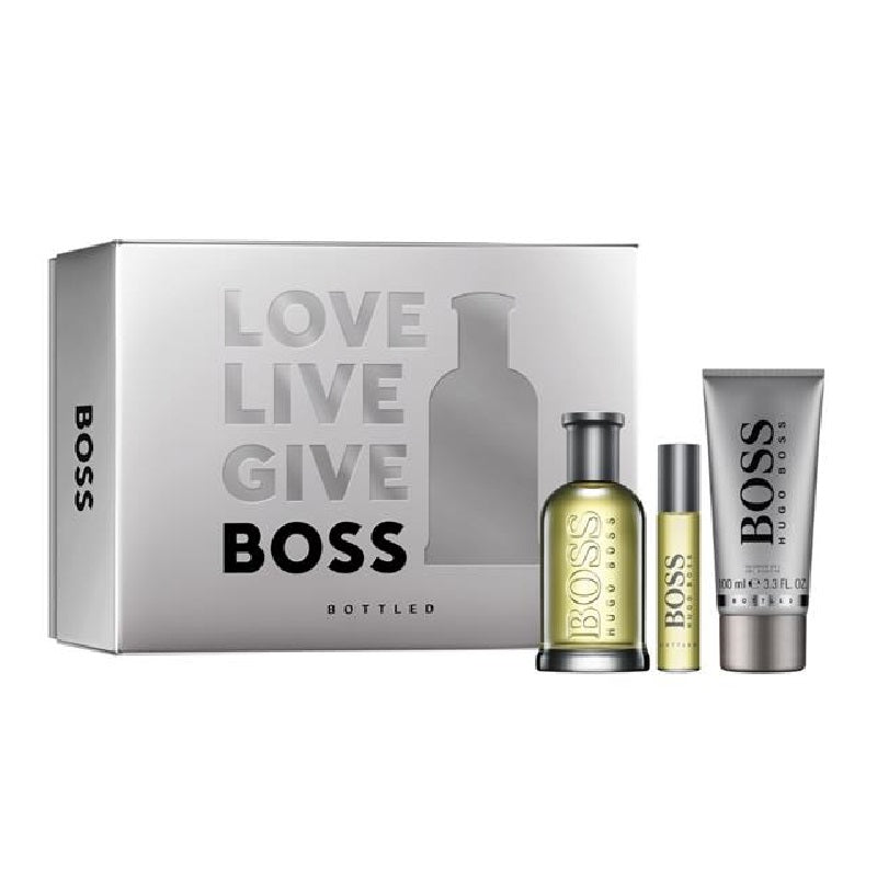 HUGO BOSS BOTTLED MEN EDT 100ML + 10ML + SG 100ML