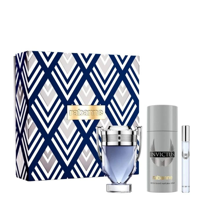 PACO RABANNE INVICTUS MEN EDT 100ML + 10ML + DEO 150ML