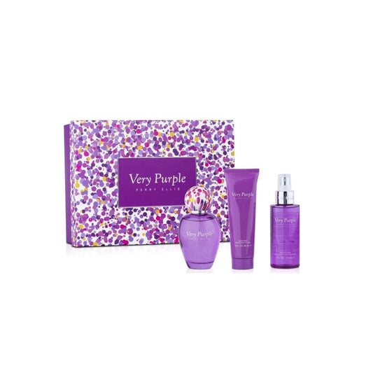 PERRY ELLIS VERY PURPLE EDP 100 ml + BODY MIST 118 ml + BL 90 ml